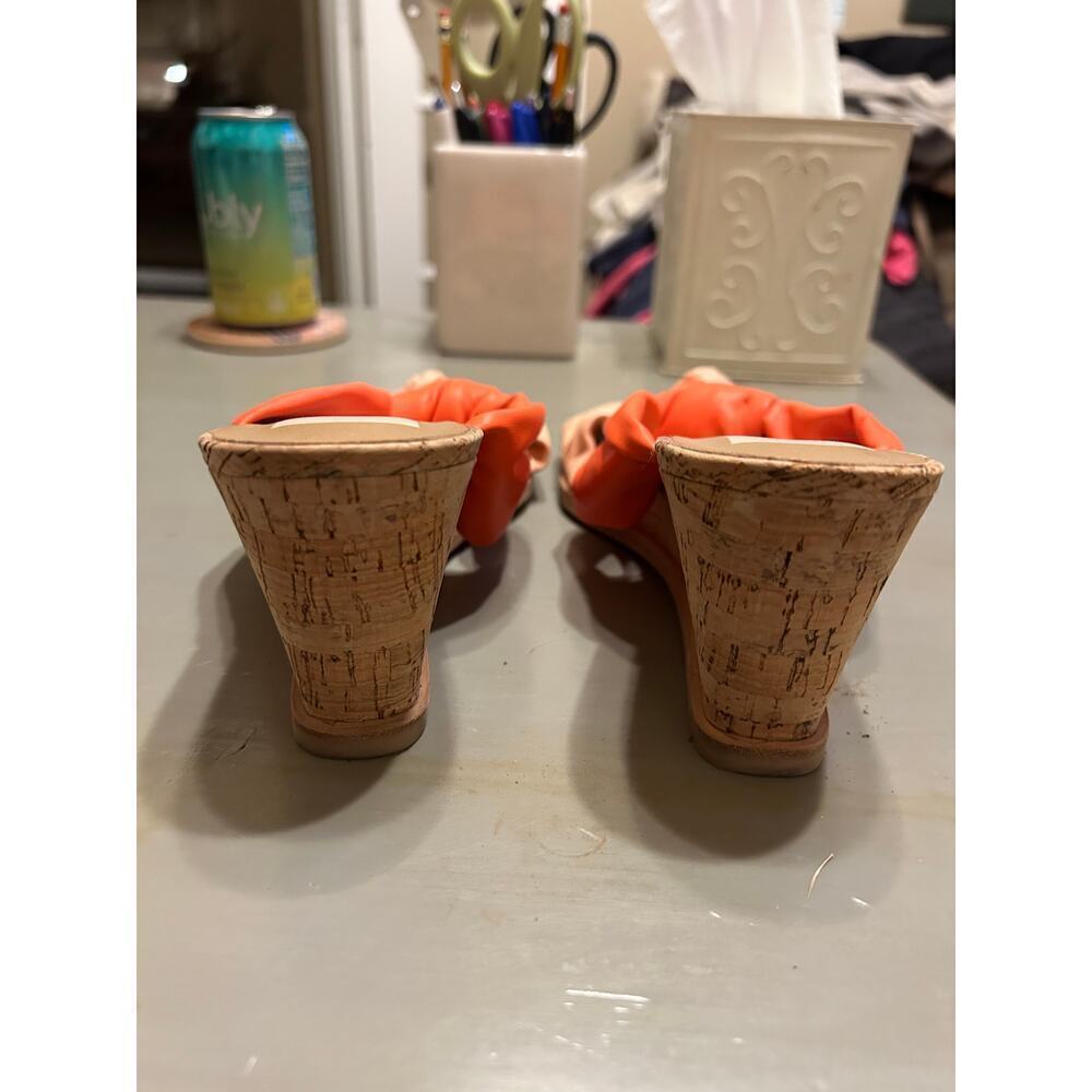 Dolce Vita Adorable Wedge Sandals orange and peach cruise vacation - Picture 5 of 9